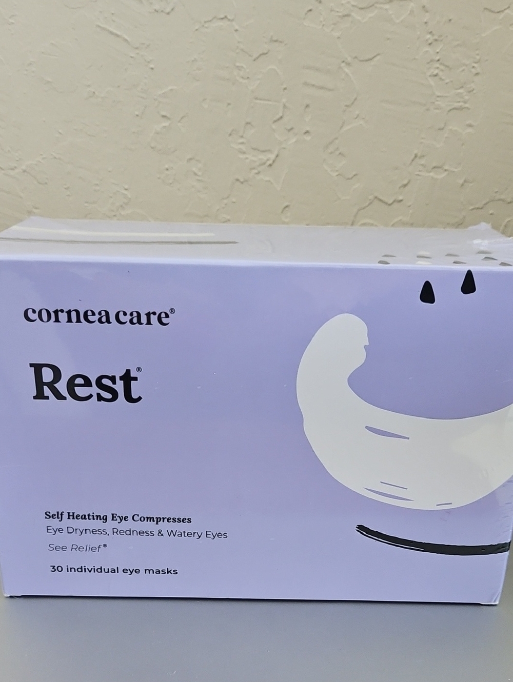 Cornea Care Rest Self Heating Mask Compress Dry Eyes Fast Relief 30ct New Seal